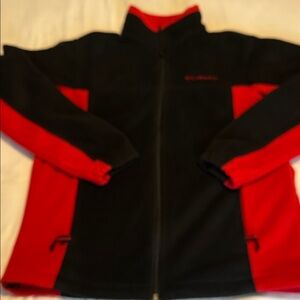 Columbia Men’s Bold Black and Red Fleece Jacket